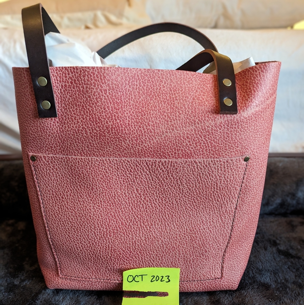 Portland Leather Goods Med Classic Flamingo Tote